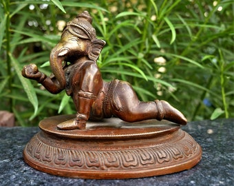 Baby Ganesha Statue | Bal Ganesh Brass statue | Vintage Ganpati Bronze idol | Handmade Figure