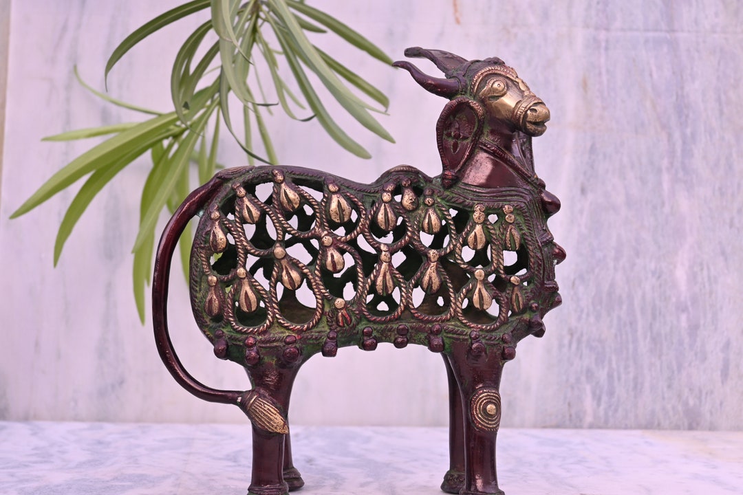 Nandi Statue Standing Nandi Brass Statue Bronze Figure Home Decor