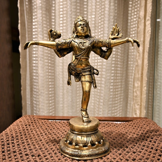 Nataraja Statue 13 Inches Yoga Pose Statue Dancing Shiva Figure Home Decor  Bronze Sculpture Brass Statue Nataraj Bronze Idol 