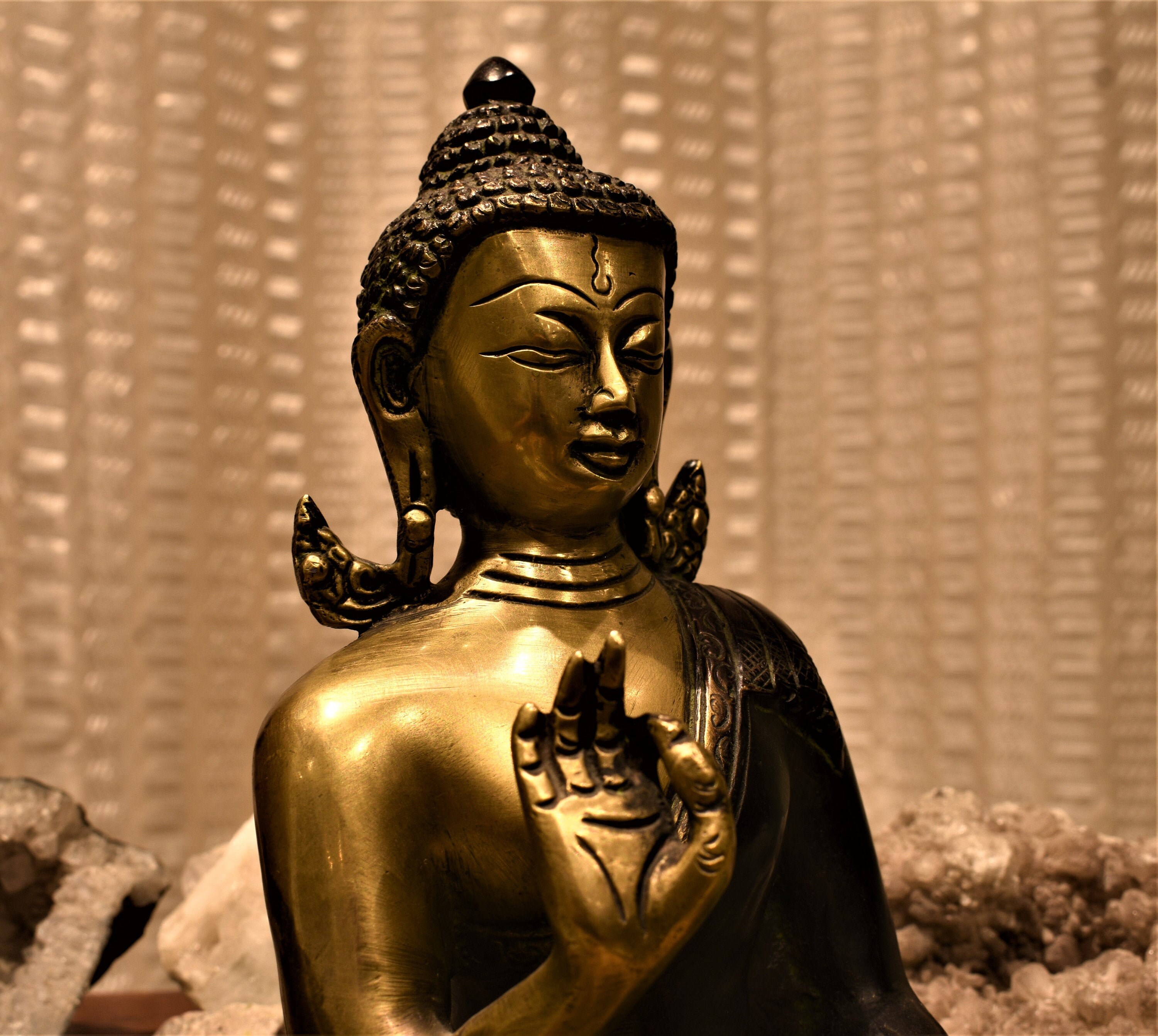 Buddha Statue 8 inches Blessing Buddha Statue Bronze Etsy