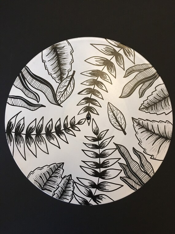 Black and White Greenery Vinyl Etsy