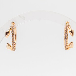 Gold Spike Hoops | Spike Earrings | Earring with Spikes | Arrow Earrings | Hypoallergenic Earrings | Edgy Earring | Gifts for Her
