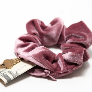 Samt-Scrunchies Mit Versteckter Reißverschlusstasche – 6 Bunte Haargummis Für Damen & Mädchen