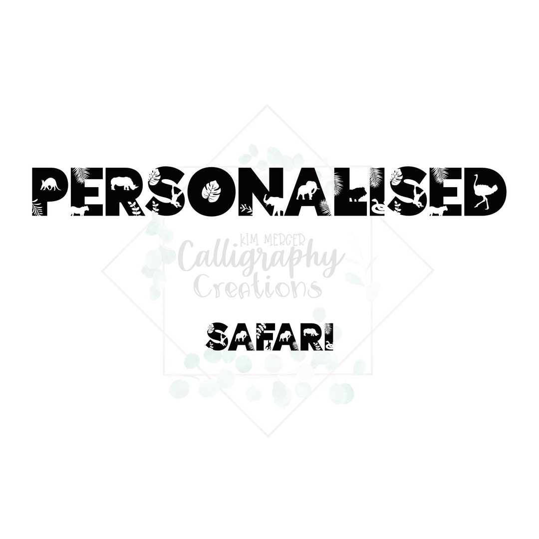 Vinyl Zoo Name Sticker Etsy