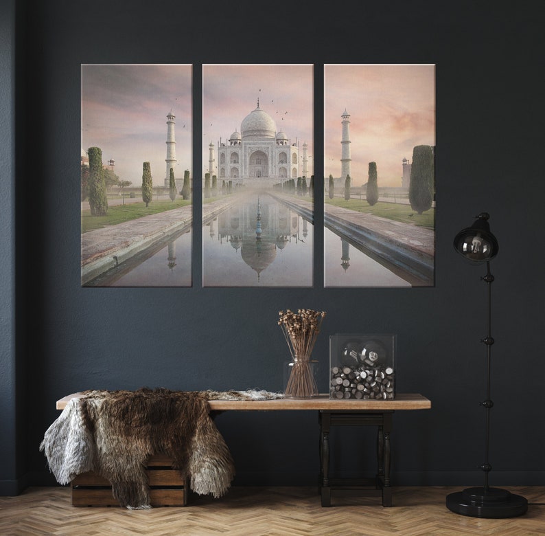 India Wall Art Boho Wall Decor India Art 3 Piece Wall Art Etsy