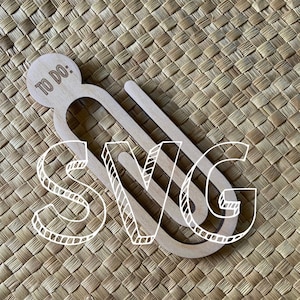 Jumbo BLANK Paperclips Vorlage - SVG Digital Cut File