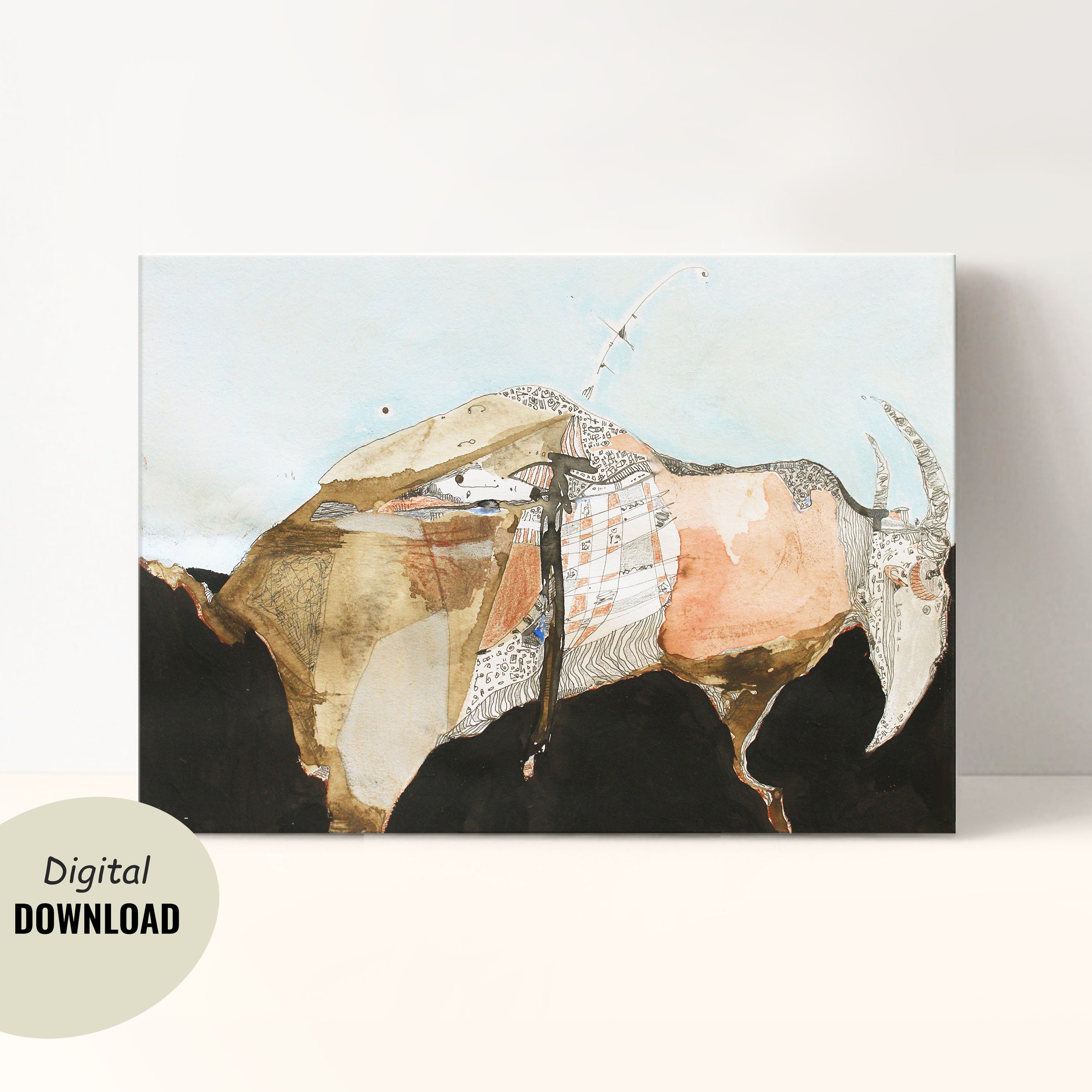 Moderne zeitgenössische Kunstwerke Indie-Zimmer-Dekor | Etsy