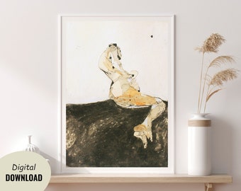 indie room decor, naked woman art, college dorm decor, indie wall decor, woman line drawing, instant download