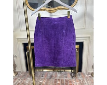 Brandon Thomas Vintage Suede Skirt size 8 Whimsigoth Indie Sleaze Retro