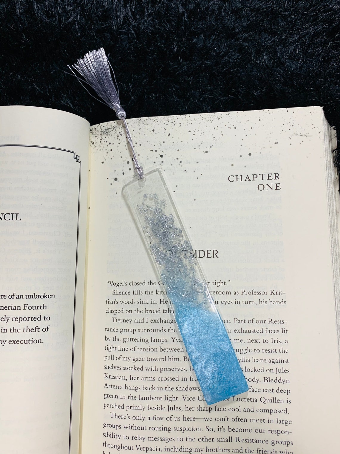 Handmade Personalised Pastel Bookmark With Silver Leaf and - Etsy UK