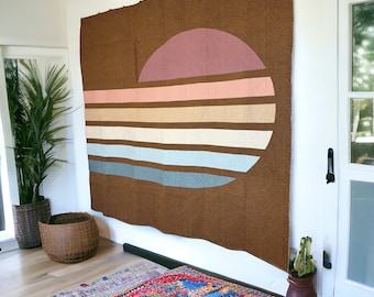 Retro 70’s Sun Quilt - One of a Kind - 72” Throw Size