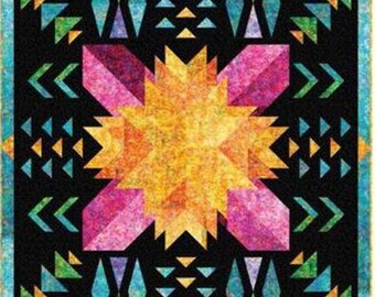 Onward Quilt Kit by QT Fabrics using Gypsy Soul fabric line by Dan Morris for Quilting Treasures, measures 54" x 70", 100% cotton