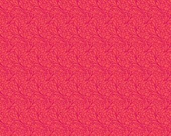 Wild Abandon Passing Fancy Flame by Heather Bailey | FIGO Quilting Cotton | Cotton Fabric by the Half Yard | Modern Quilting Fabric
