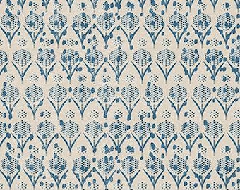 Wabi Flora Blue by Holli Zollinger | FIGO Quilting Cotton | Cotton Fabric by the Half Yard | Modern Quilting Fabric
