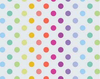 Freespirit Fabric - MINKY Disco Poms - Whisper - sold by the yard