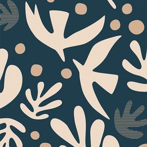 108" Wide Quilt Backing Fabric | Boho Birds Nova by Suzy Quilts | Wide Back Quilting Fabric Half Yard