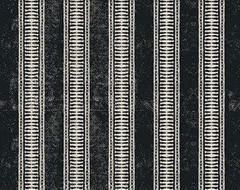 Wabi Stripe Charcoal by Holli Zollinger | FIGO Quilting Cotton | Cotton Fabric by the Half Yard | Modern Quilting Fabric