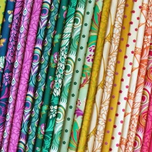Wild Abandon by Heather Bailey Fat Quarter Bundle | FIGO Quilting Cotton | 26 Piece Precut Fabric | Modern Quilt Fabric