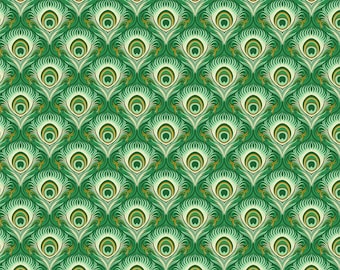 Wild Abandon Seduction Teal by Heather Bailey | FIGO Quilting Cotton | Cotton Fabric by the Half Yard | Modern Quilting Fabric