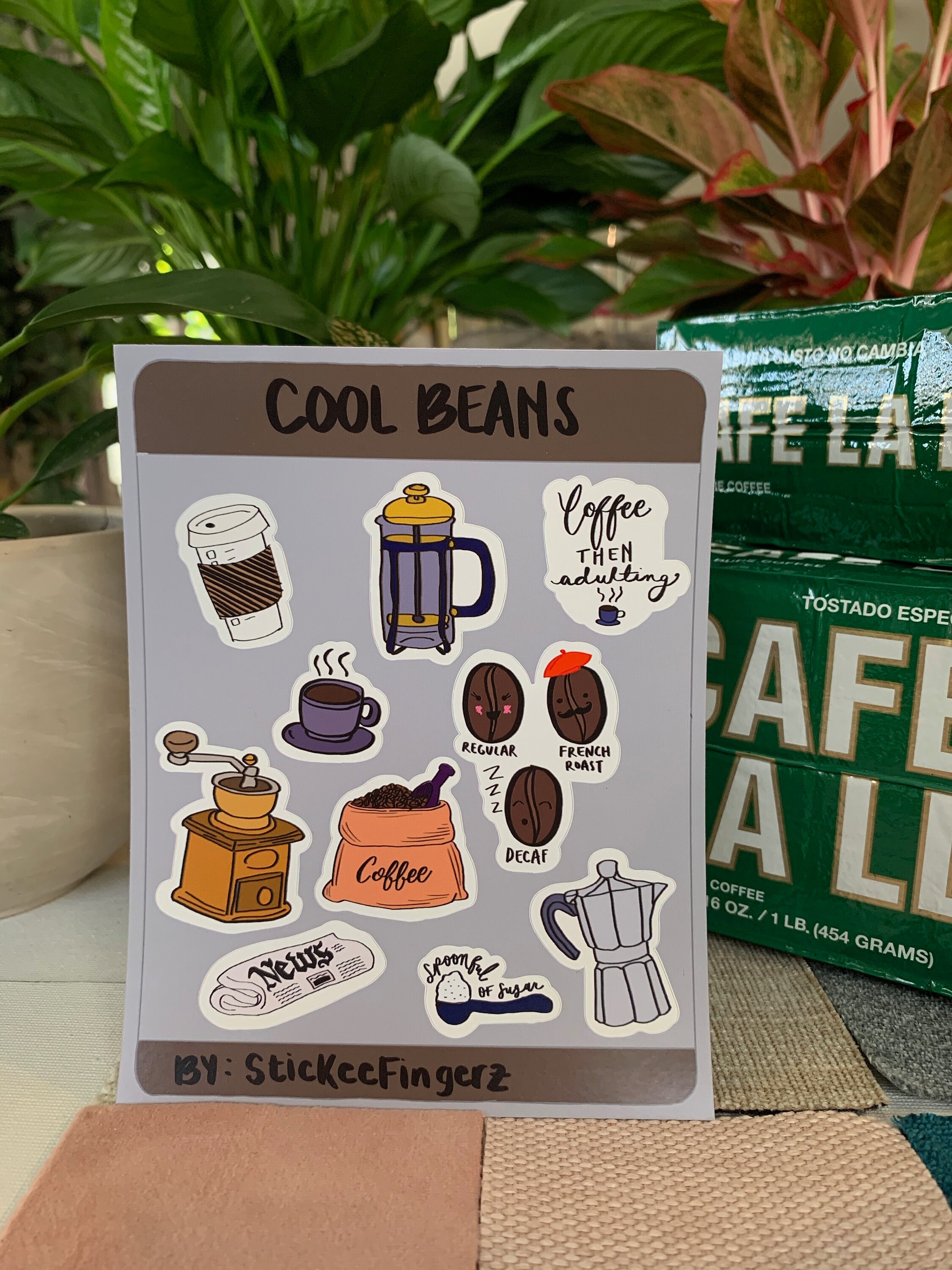 Cool Beans Sticker Sheet - Etsy