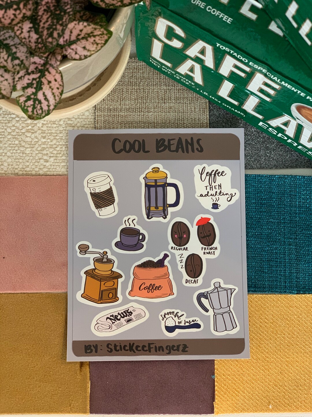 Purple Beans Sticker Cool Beans Sticker Sheet - Etsy