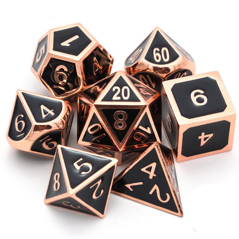 Metal Dice Set 7 Die Dice Set Role Playing Game Dice Set Etsy