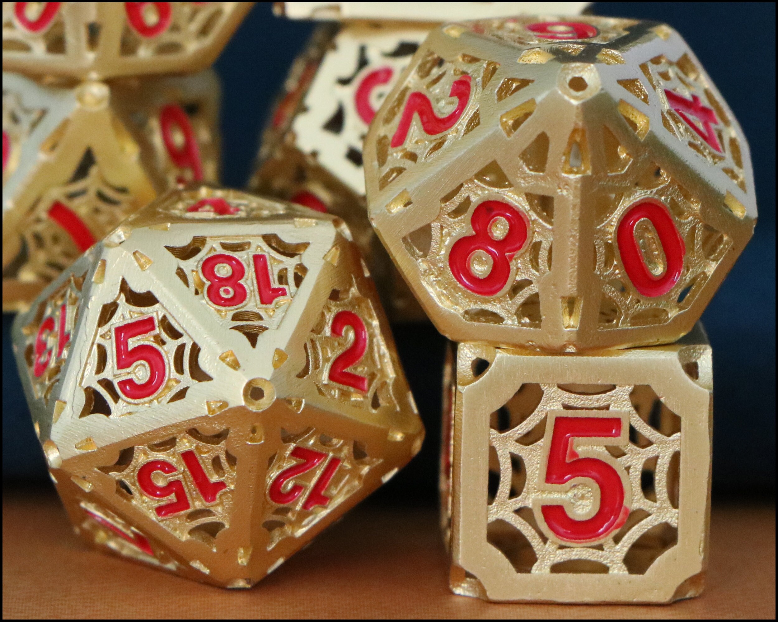 Dice Gold Dice Dnd Dice Set D And D Dice Polyhedral Etsy