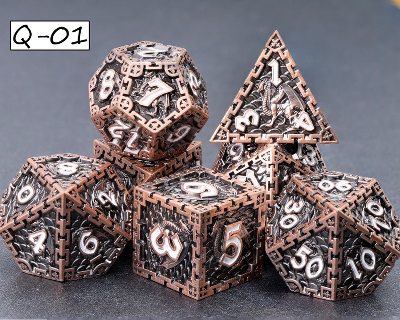 New Metal Dice Retro Dice Dnd D&D Dice Polyhedral Dice Etsy
