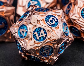 ECUBEE Solid Metal Polyhedral Dice Antique Color Role Playing RPG Gadg - Electro
