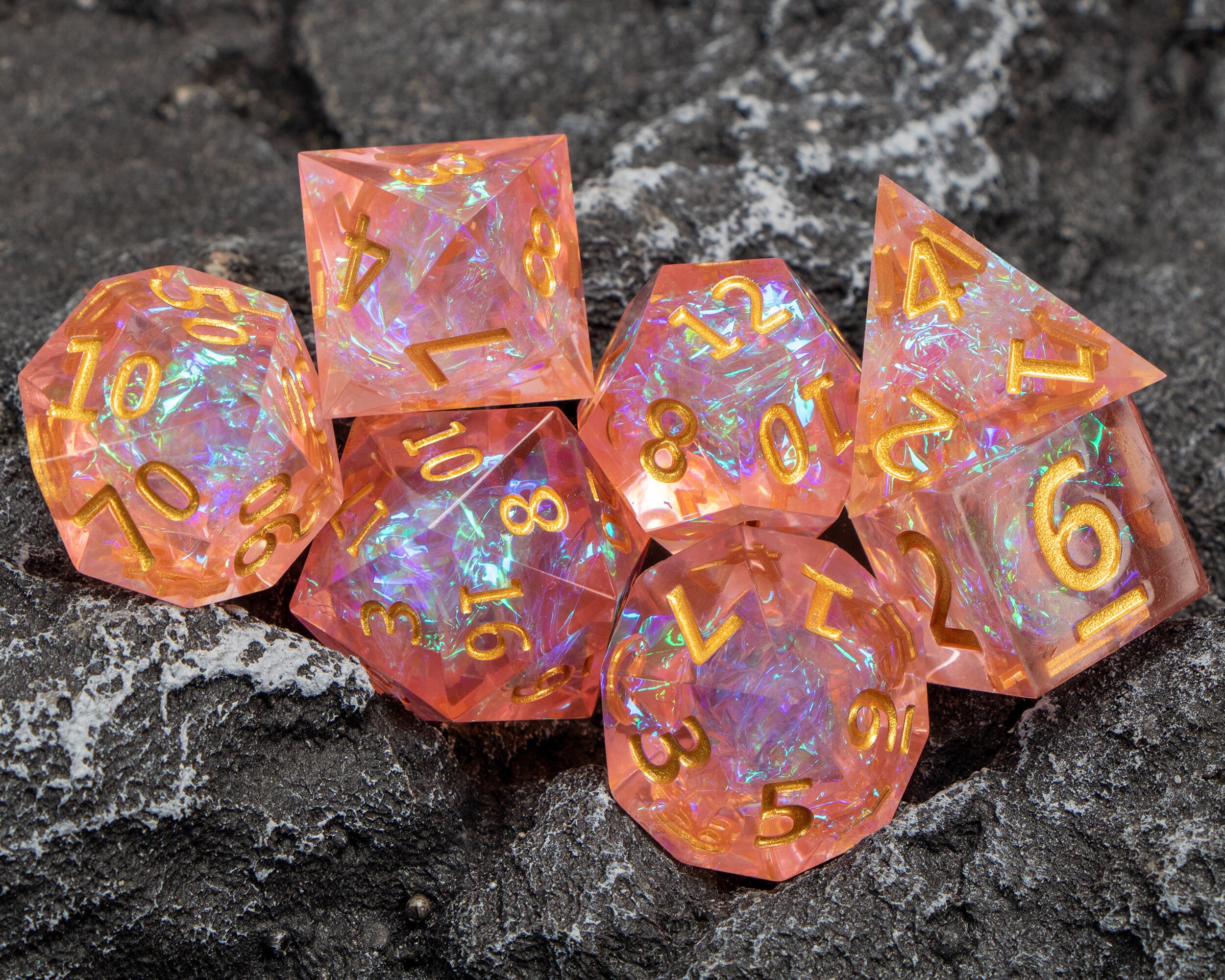Purple Resin Dice Dices d and d dice set rpg dice Etsy