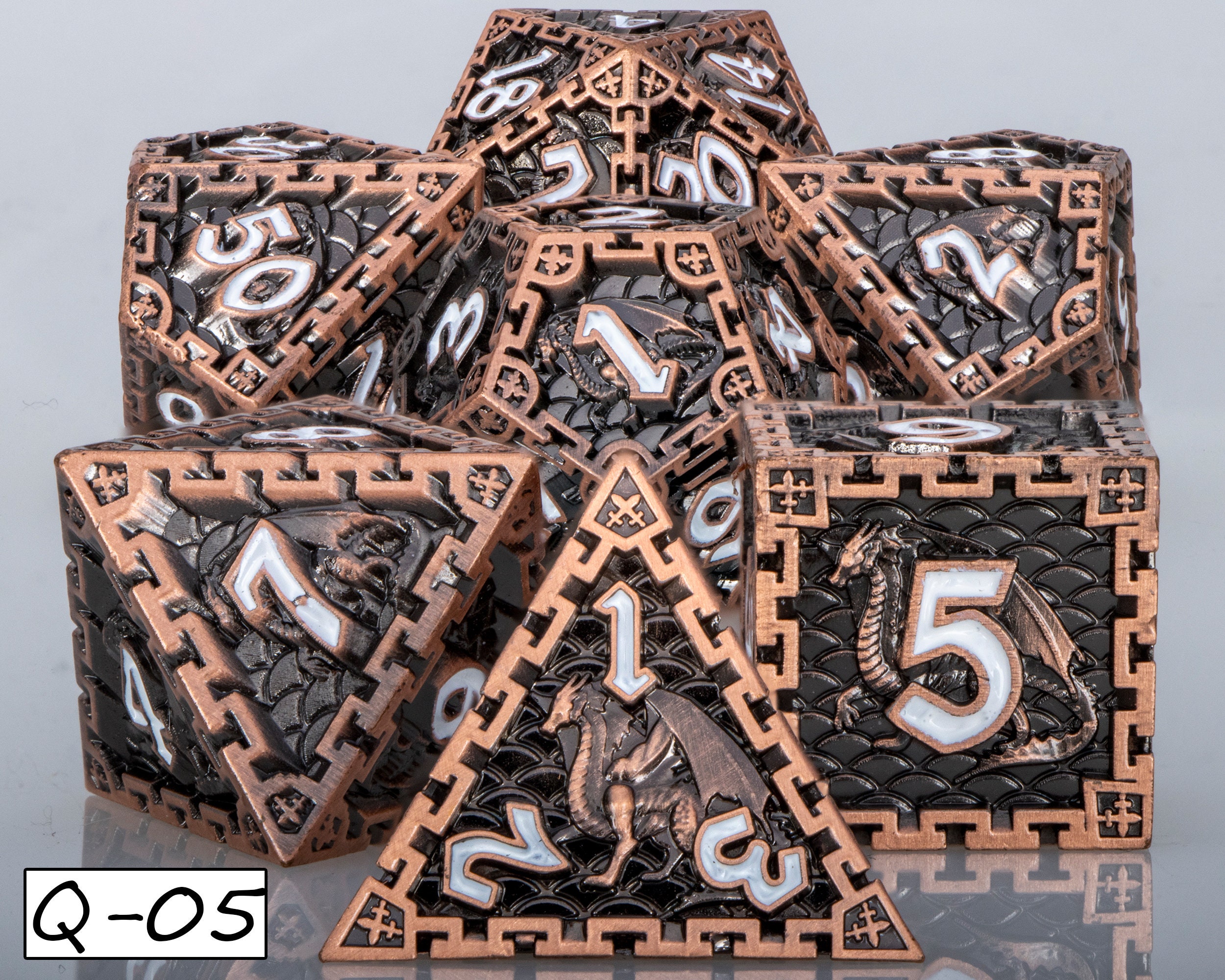 Dnd Rainbow Dragon Dice Dnd Metal Dice Set D&D Dice RPG Etsy Australia