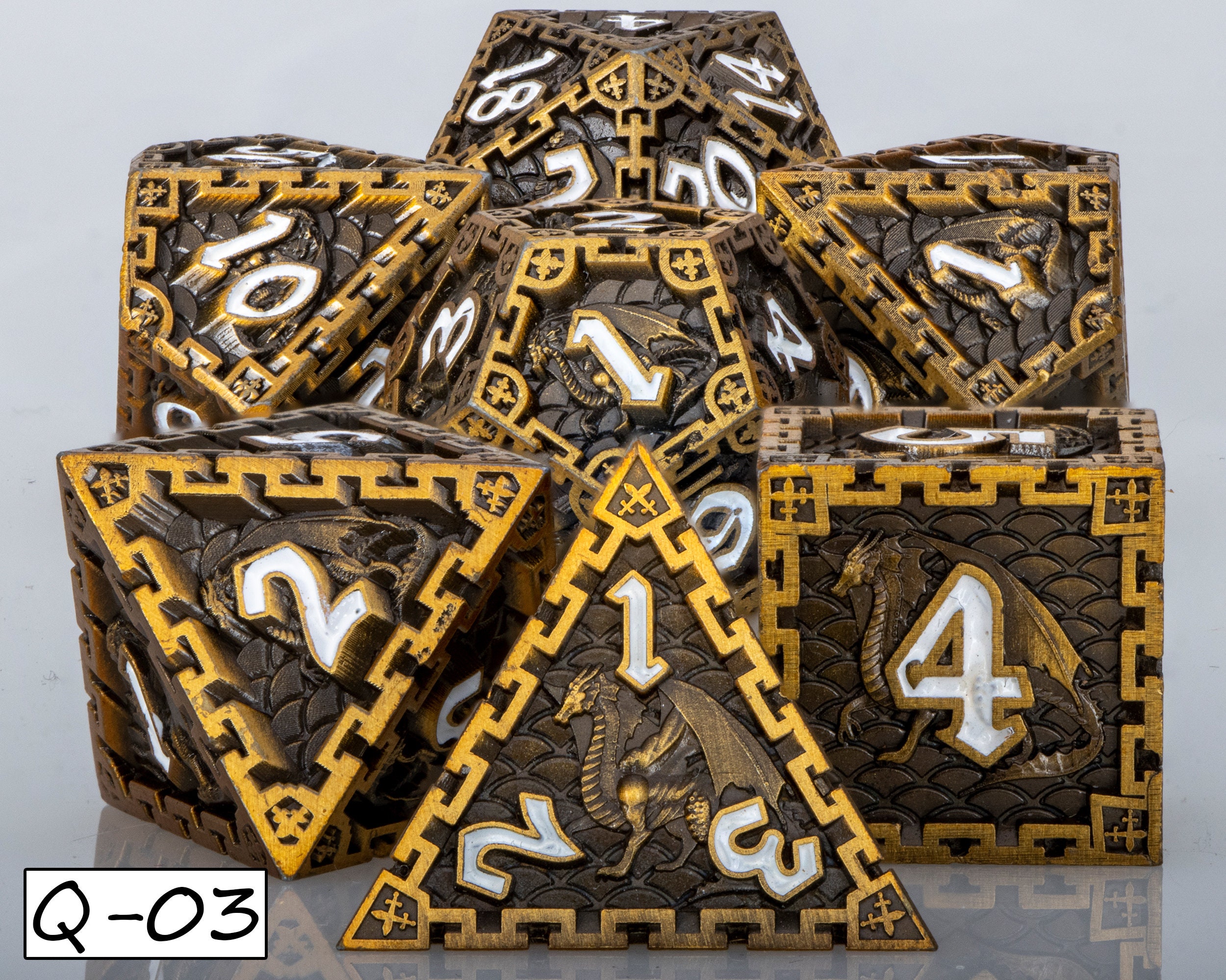 Dnd Rainbow Dragon Dice Dnd Metal Dice Set D&D Dice RPG Etsy Australia