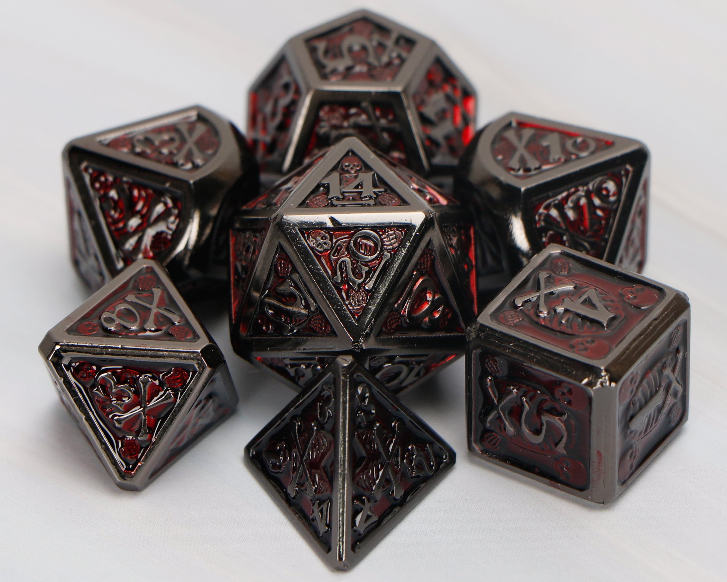 D20 Dice Set Dragon Metal Dice Set MTG Tabletop Game Dice Dungeons and