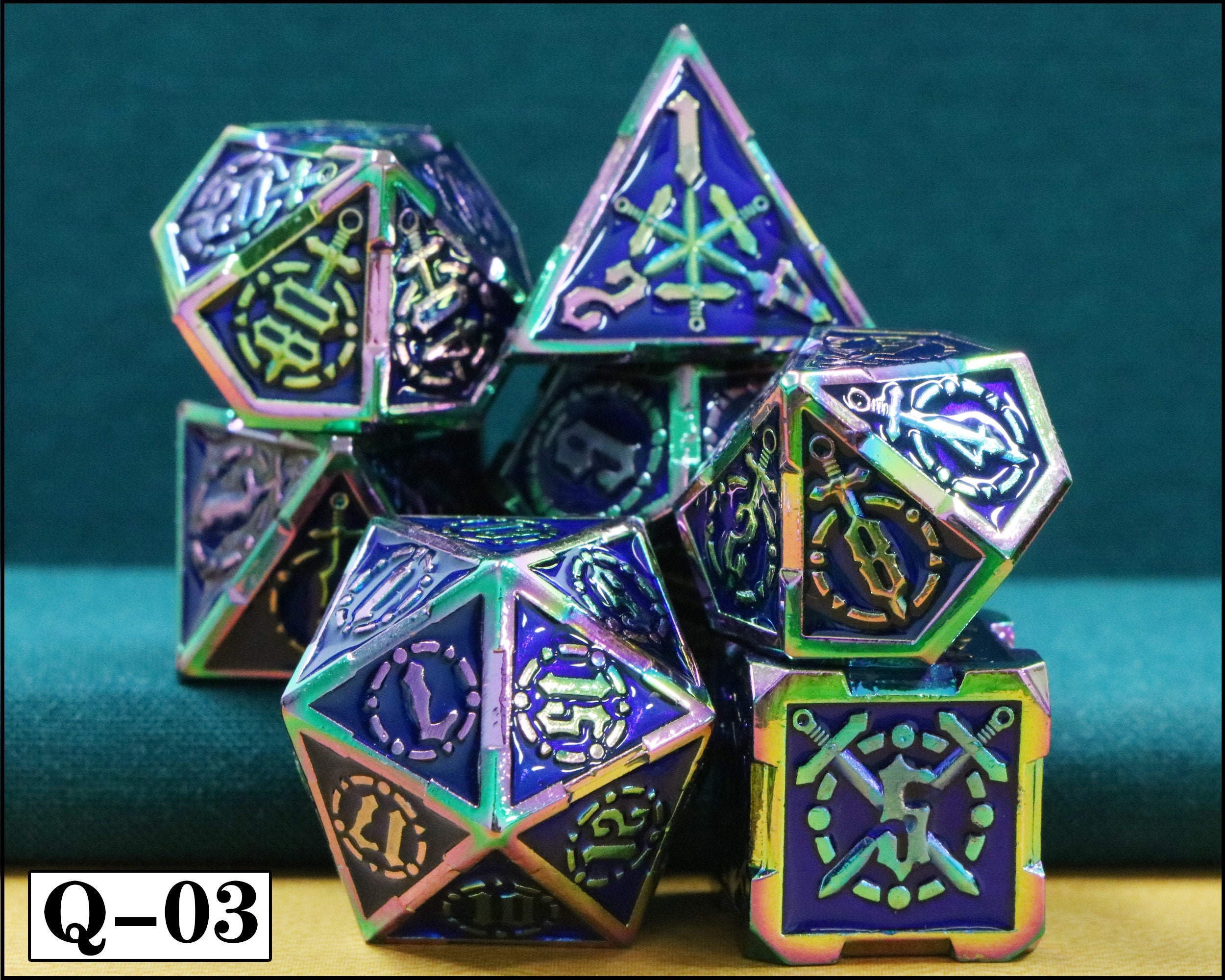 Dice Set Dnd Dice DD Dice D And D Dice Metal Dnd Dice Etsy