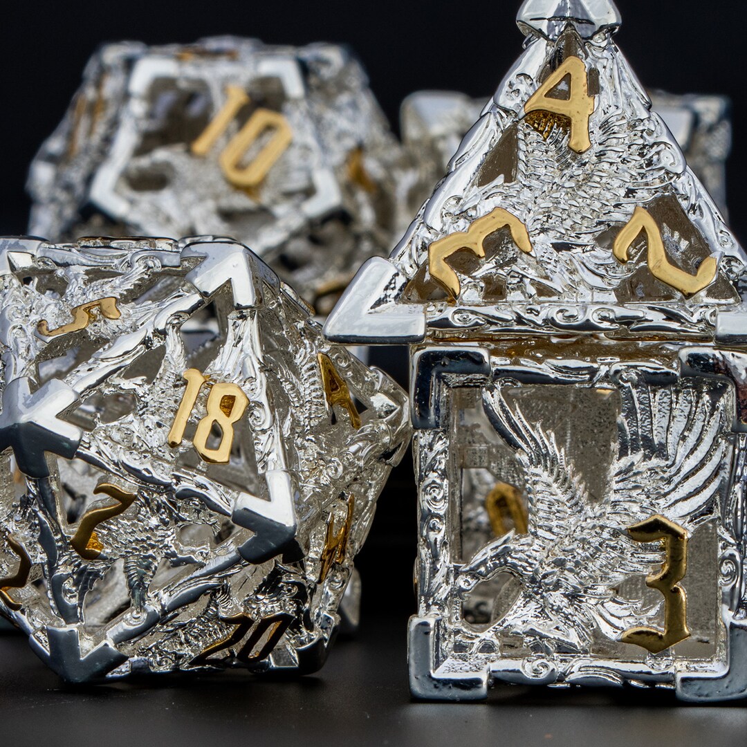 DND Metal Dungeon and Dragon Dice Set for MTG Board Game D and Etsy