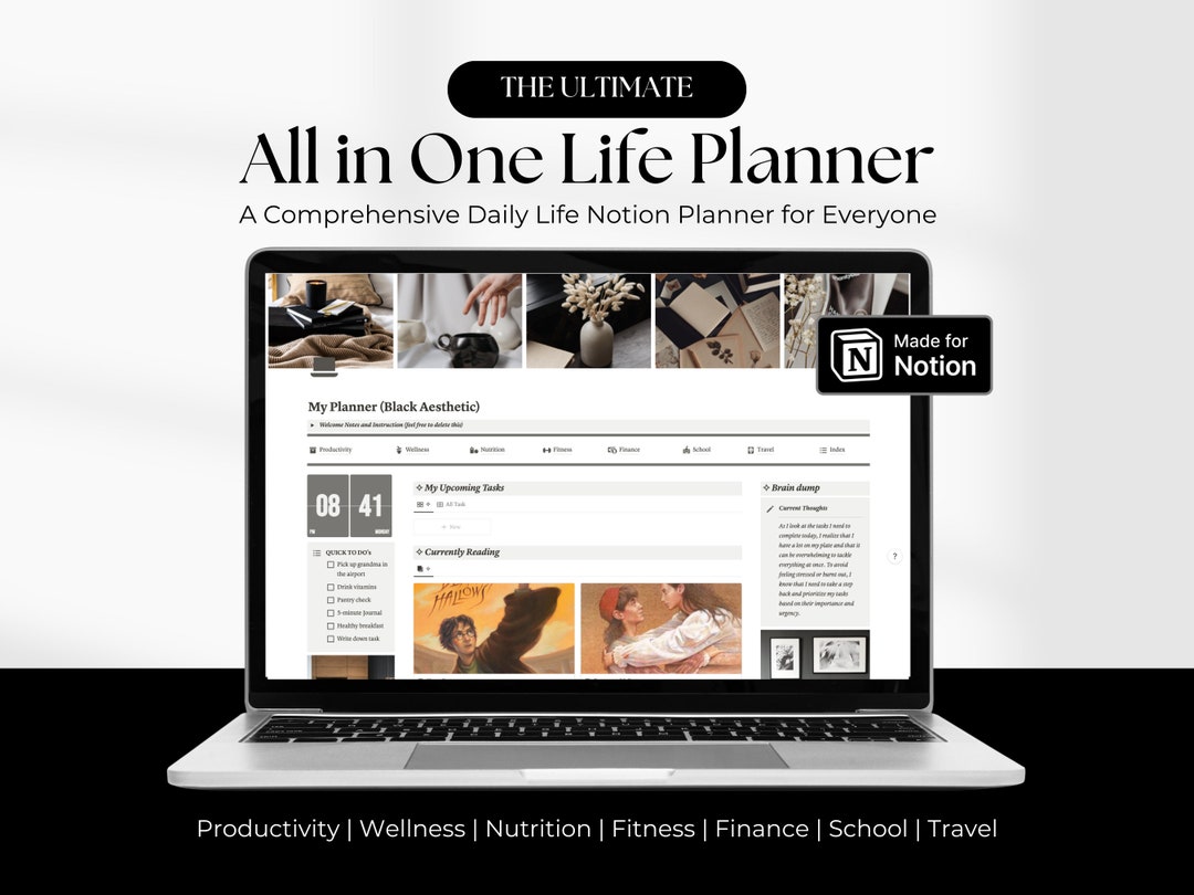 Notion Planner Template All in One Life Planner Ultimate - Etsy
