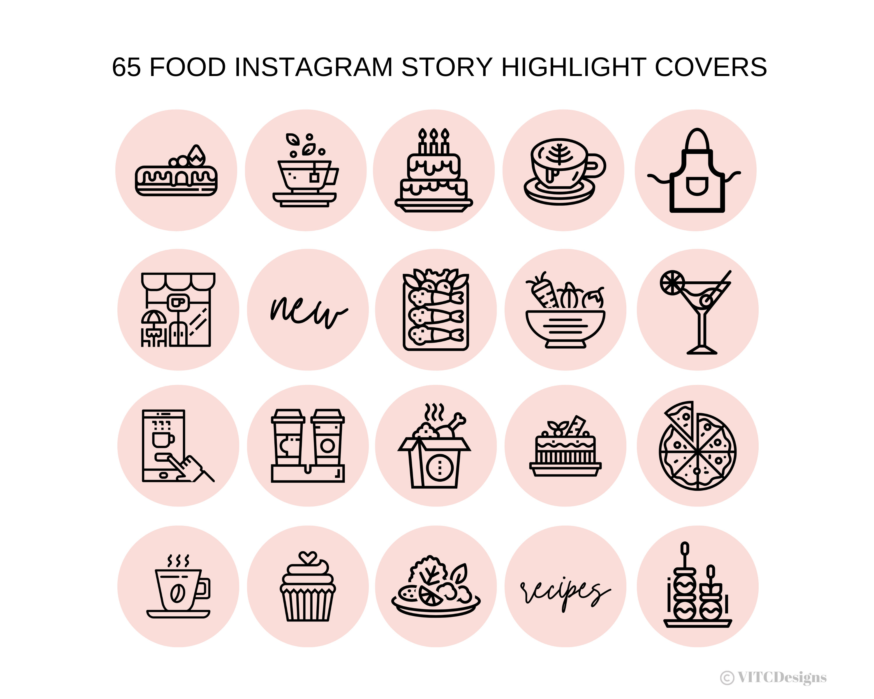 Food Instagram Highlights Restaurant Instagram Story | Etsy
