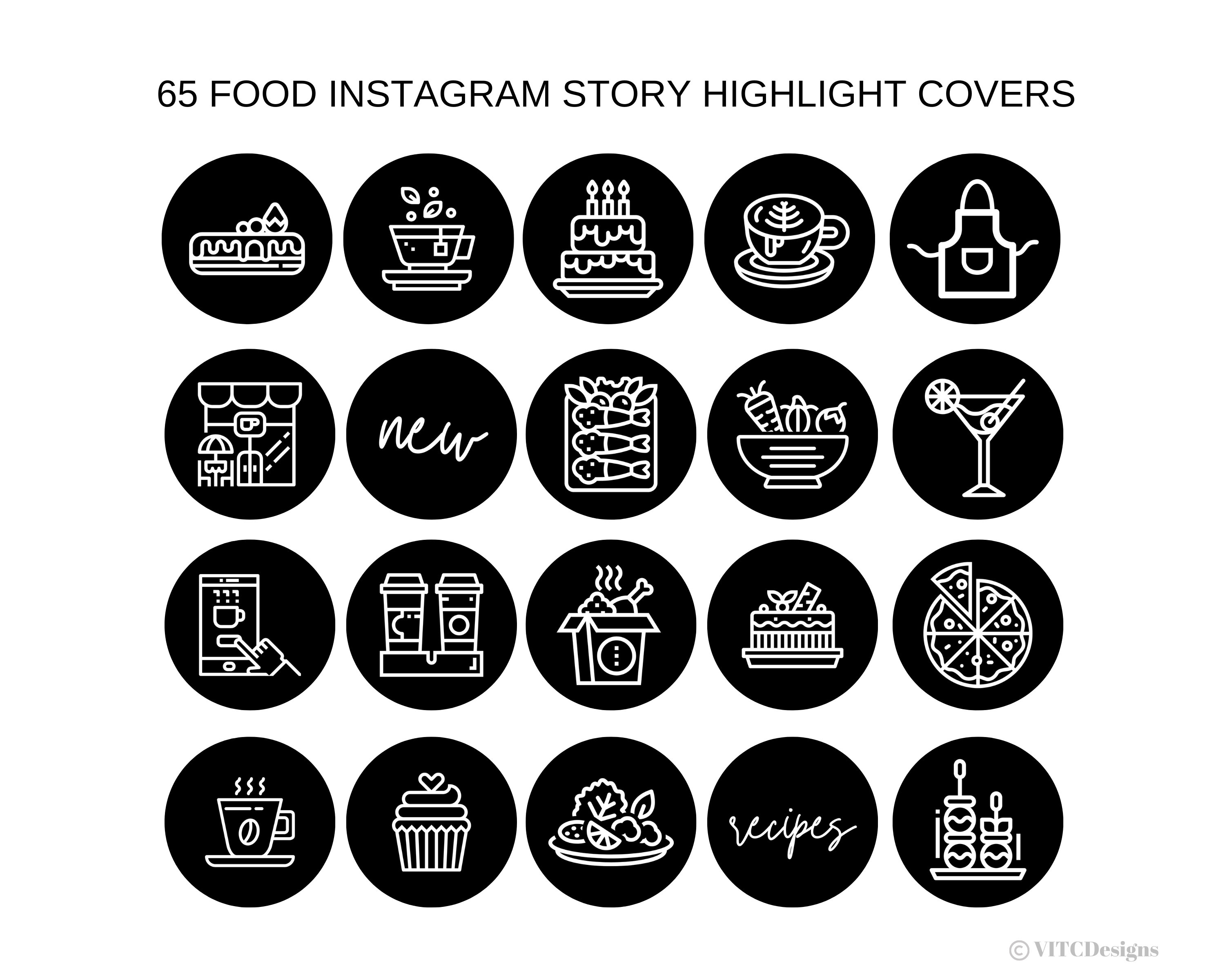 Food Instagram Highlights Restaurant Instagram Story Etsy