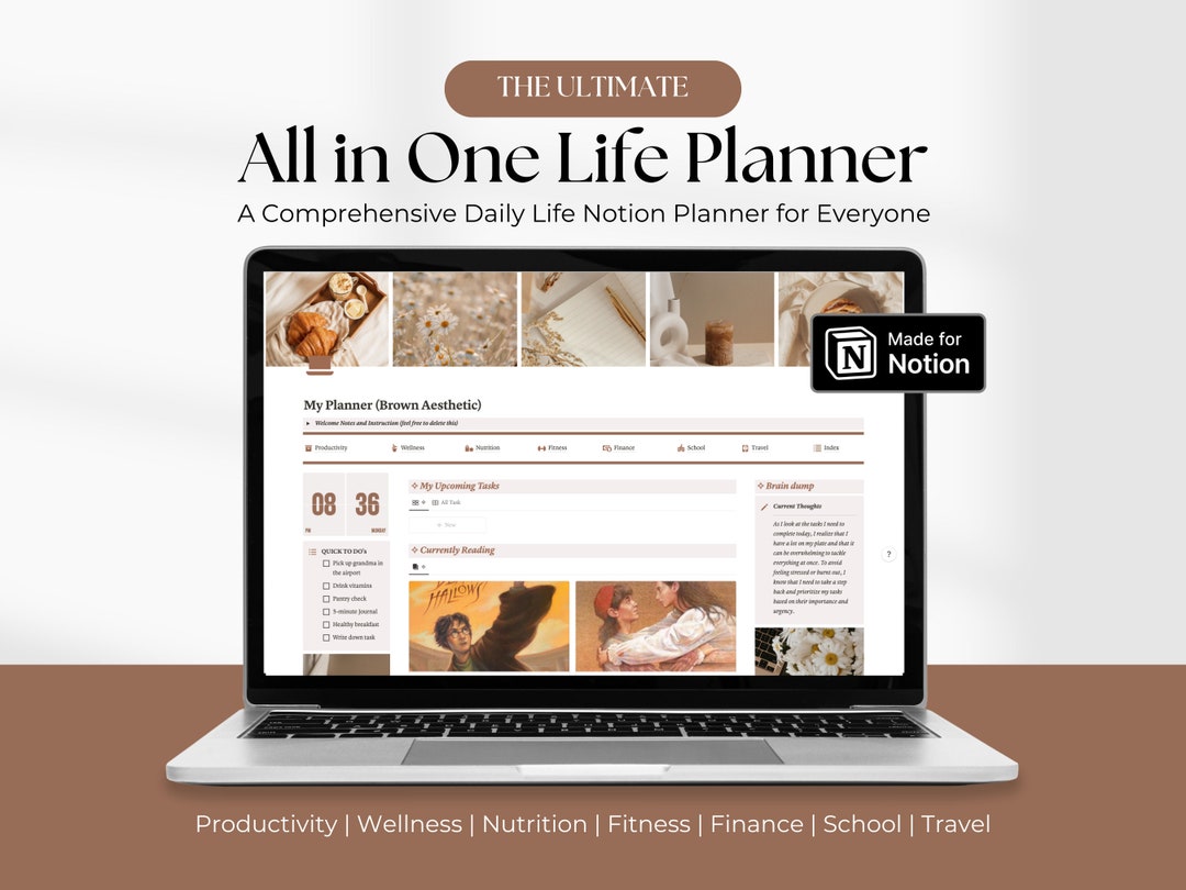 Student Notion Planner Template, All in One Notion Life Planner, Notion ...