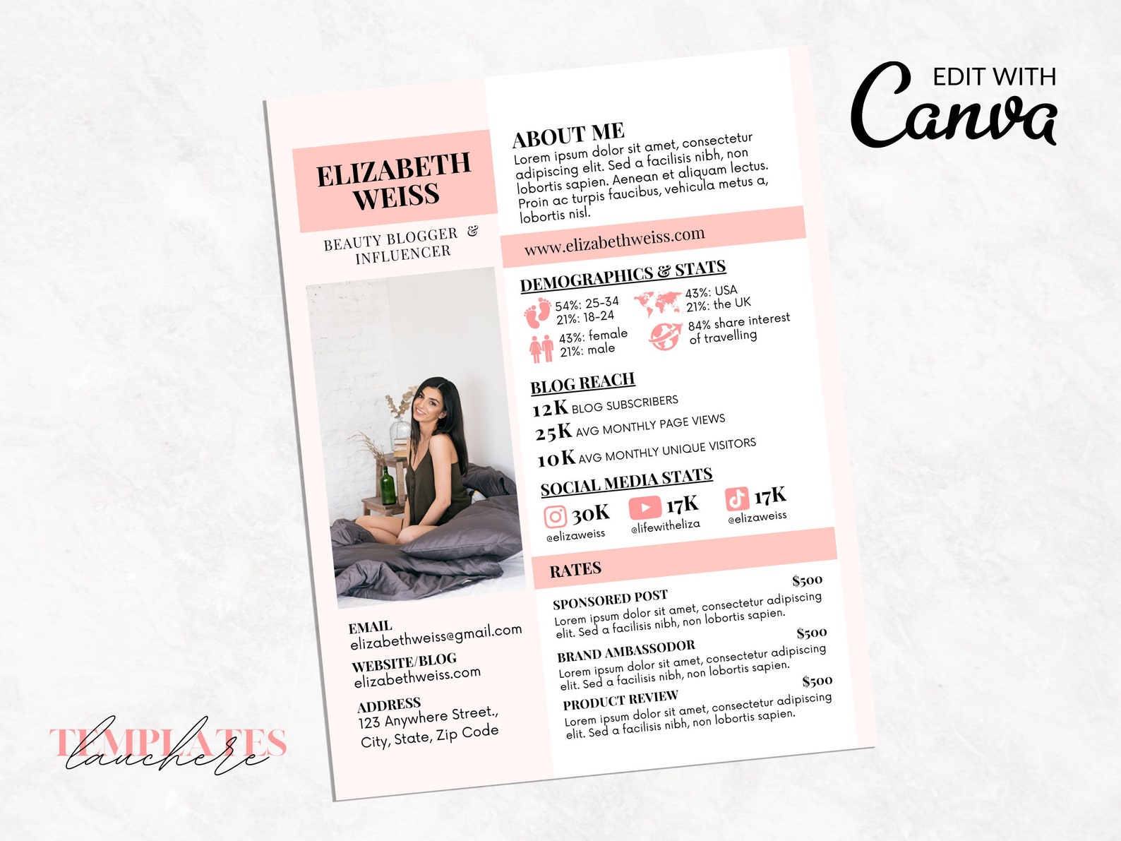 Us Postcard Template