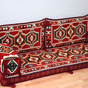 Sofa, Floor Sofa,Moroccan Home Decor,Oriental Sofa,Floor Couch,Corner Sofa,Floor cushion,Arabic Floor Seating,Bohemian Furniture,Living Room