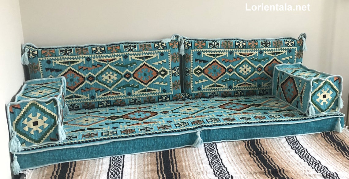 Oriental piso sofá asientos cojines brazaletes turco Majlis | Etsy