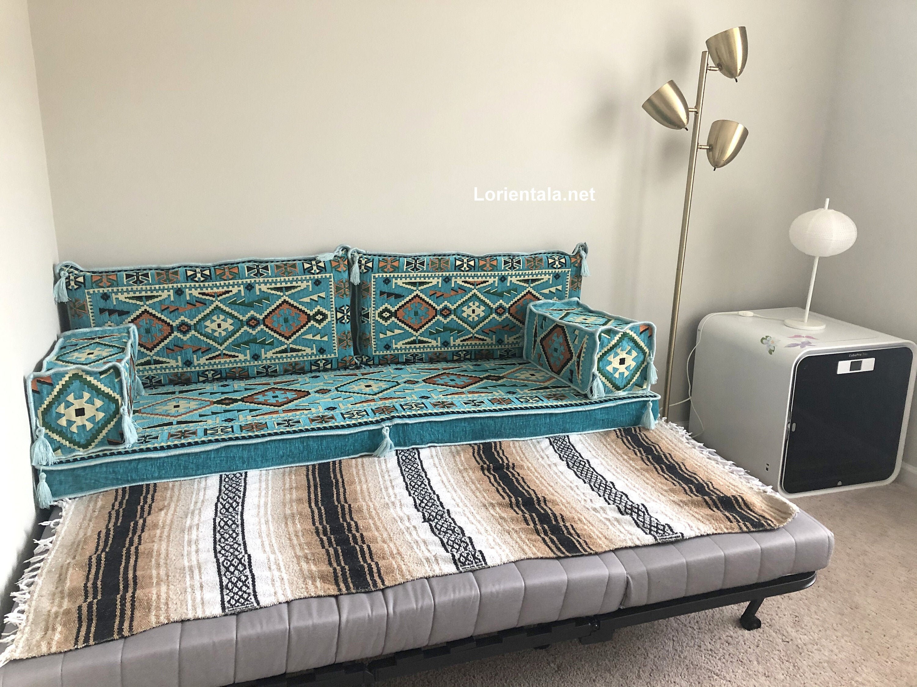 Oriental piso sofá asientos cojines brazaletes turco Majlis | Etsy