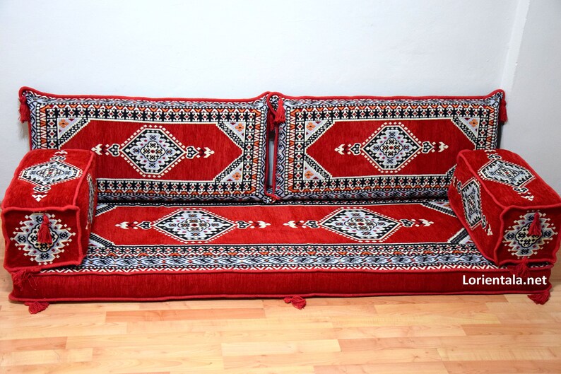 Sofá árabe asientos piso Cojín turco Jalsa Home Decor Oriental | Etsy