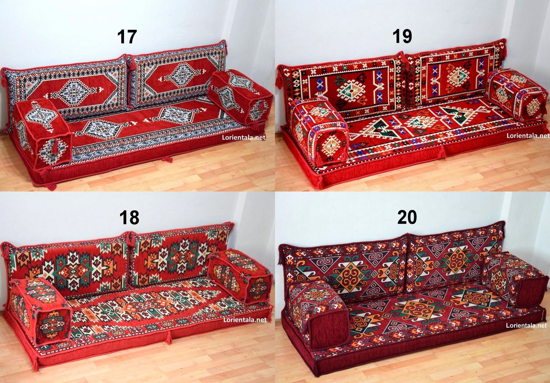 Arabische Boden Sitz Sofa rot Set Kissen türkische Jalsa | Etsy