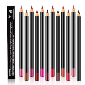 Customized Black Lip Liners  - Custom Print Your Logo Black Lip Liner Pencil for Lip Gloss Business (Boxes Included)
