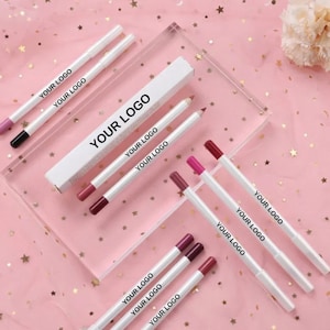 Customized White Lip Liners - Custom White Lip Liner Pencil for Lip Gloss Business (Boxes Included)