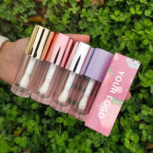 Aangepaste 6,5 ml metallic blanco lipglosstubes | 6,5 ml | Kleine C | Start je eigen bedrijf