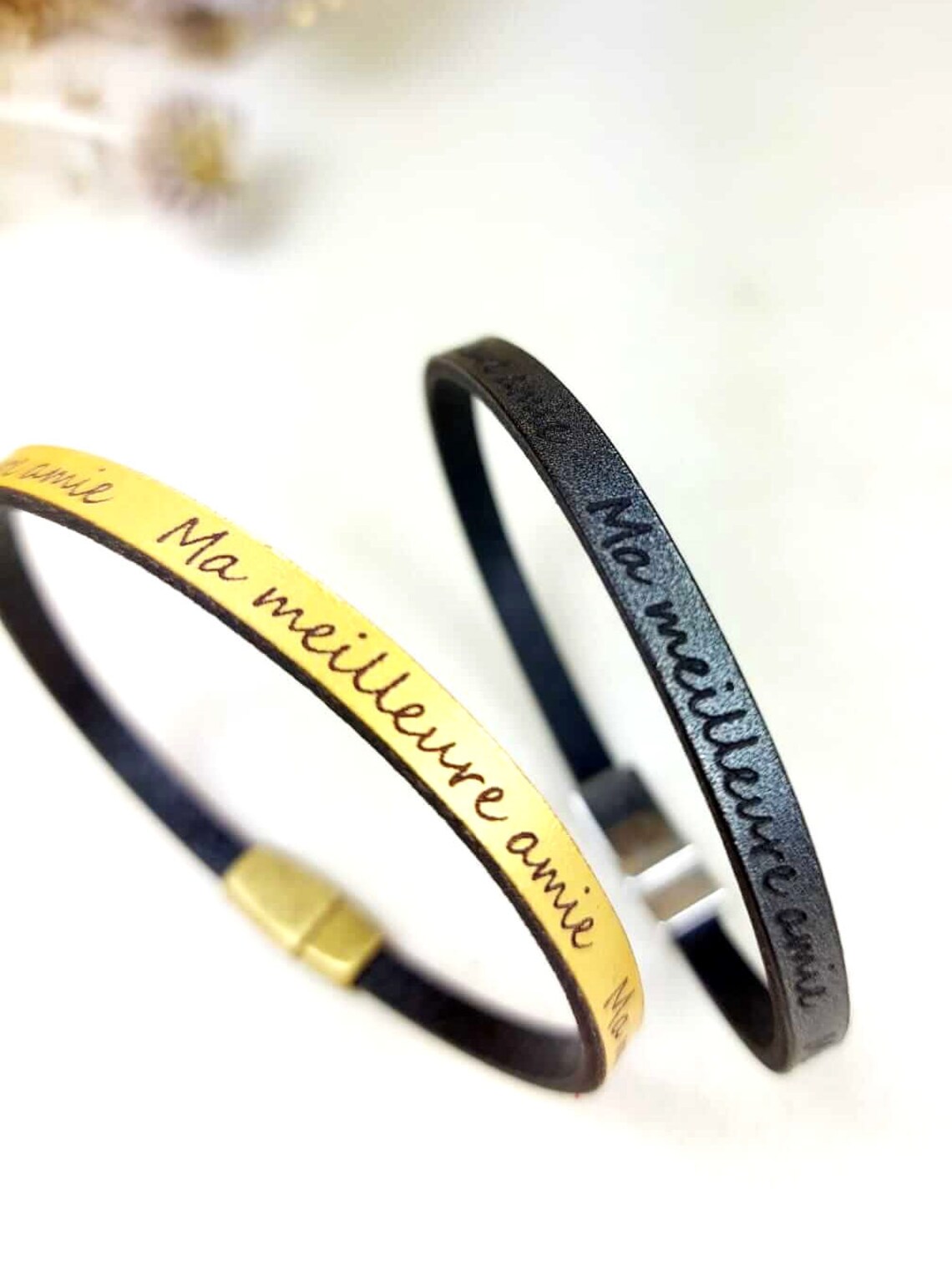 Bracelet ma meilleure amie bracelet en cuir gravé Etsy