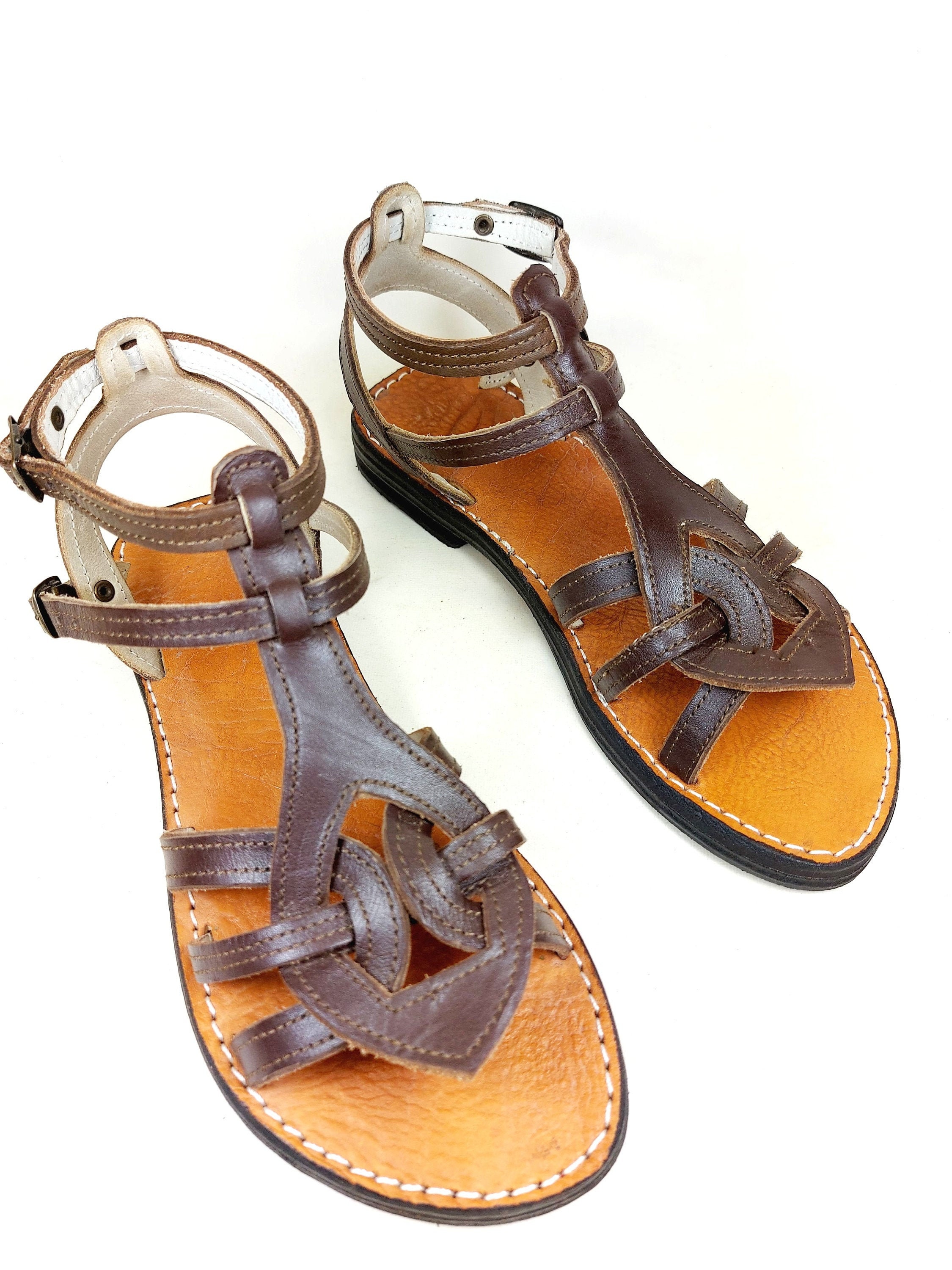 semelles caoutchouc antidérapantes Traditionnelles spartiates Chaussures Chaussures femme Sandales Nu-pieds sandales été robuste confortable légère Sandales en cuir pour femmes 